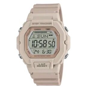 Casio Men's Gray Digital Display Beige Resin Band Wrist Watch LWS-2200H-4AVCF